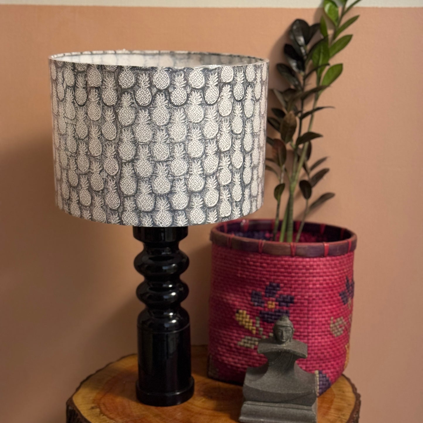 STHAMB BLUE  ~ 12" GREY PINEAPPLE SHADE