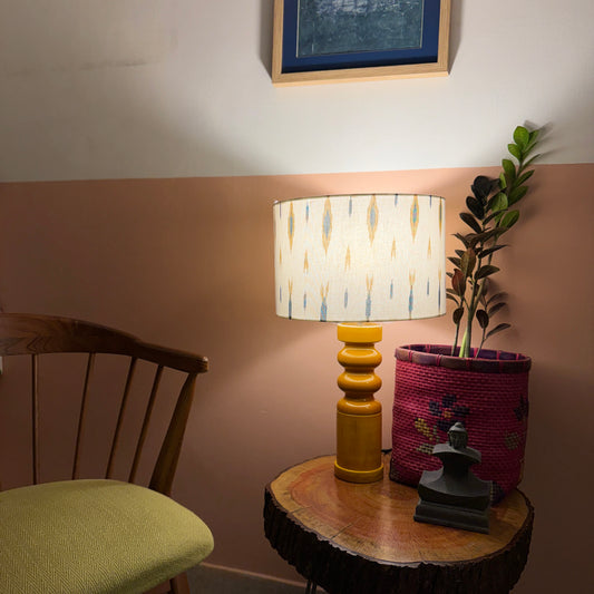 STHAMB YELLOW  ~ 12" BLUE YELLOW IKKAT