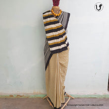 Load image into Gallery viewer, LAKHEER Saree in yellow-black
