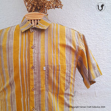Load image into Gallery viewer, Mustard Stripes Half sleeves

