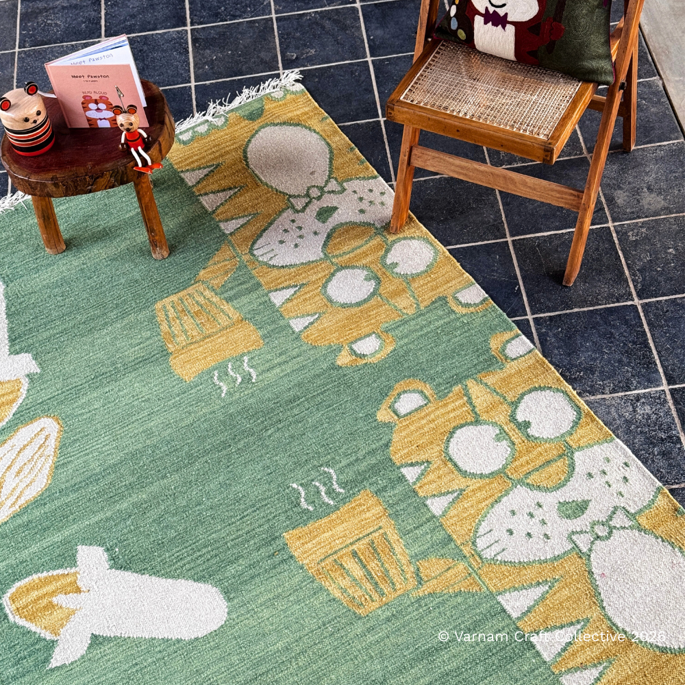 PAWSTON GREEN PUNJA DHURRIE