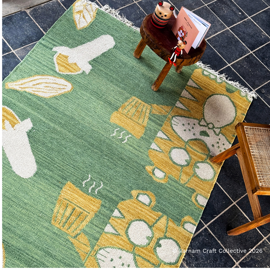 PAWSTON GREEN PUNJA DHURRIE