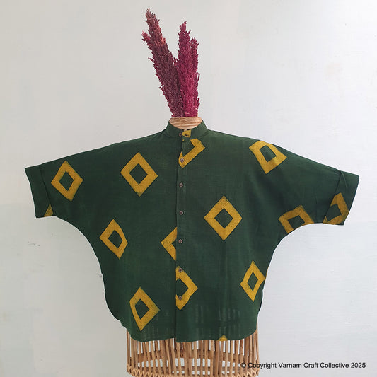 RHOMBUS IN GREEN ~ KAFTAN SHIRTS