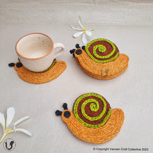 Load image into Gallery viewer, SNAIL COASTER yellow green
