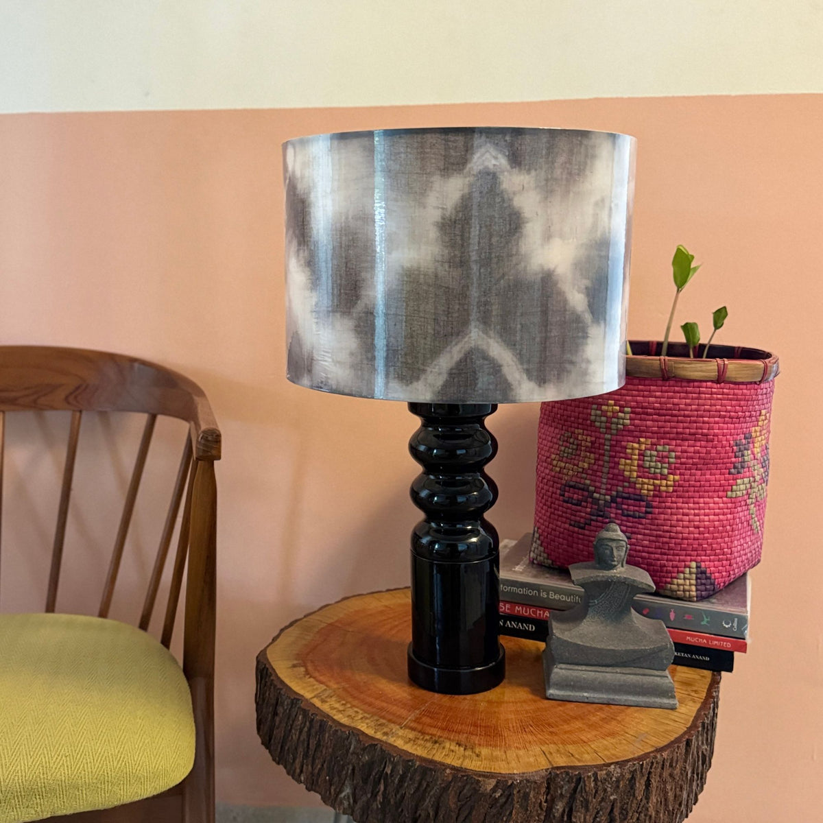STHAMB BLACK ~ 12" BLACK SHIBORI SHADE