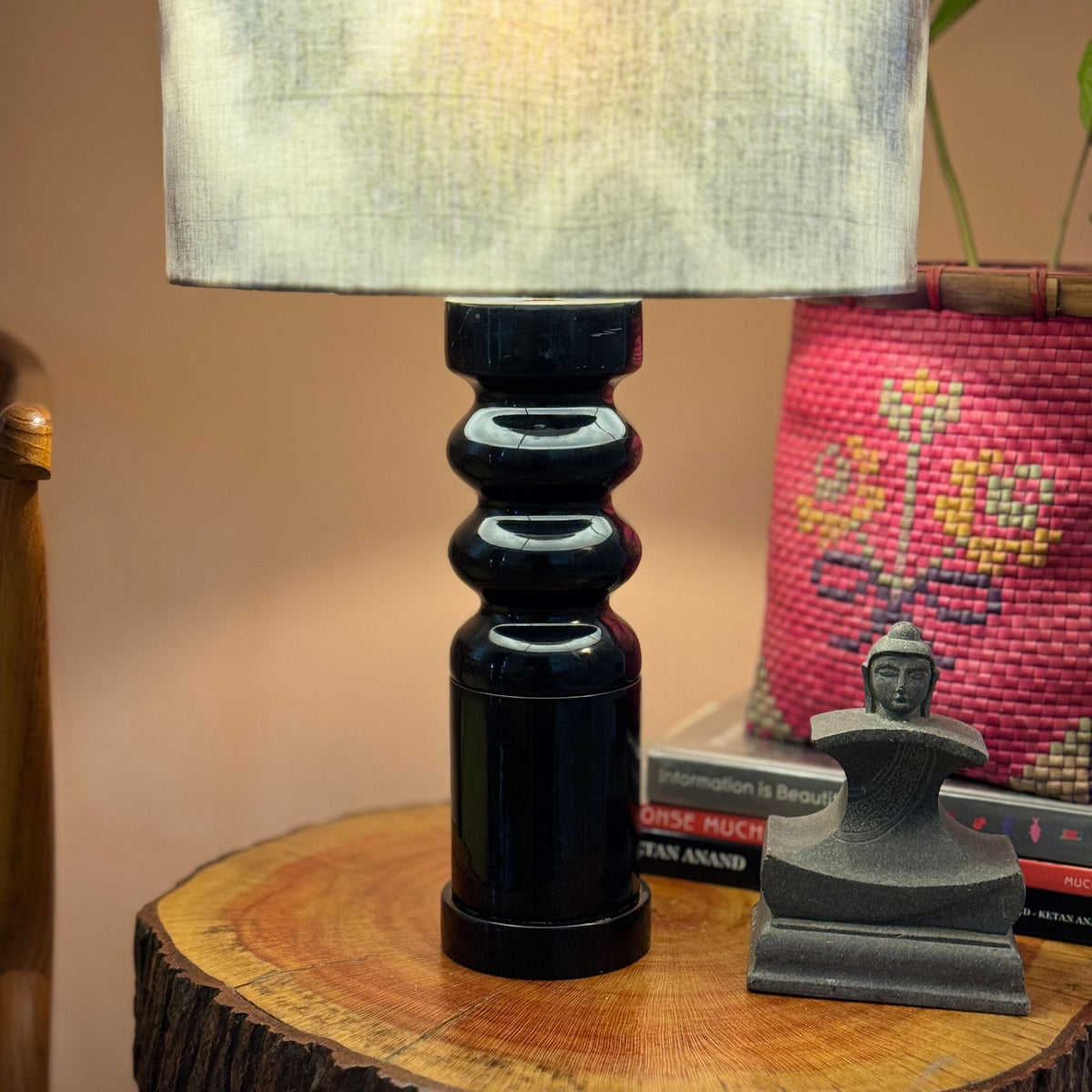 STHAMB BLACK ~ 12" BLACK SHIBORI SHADE