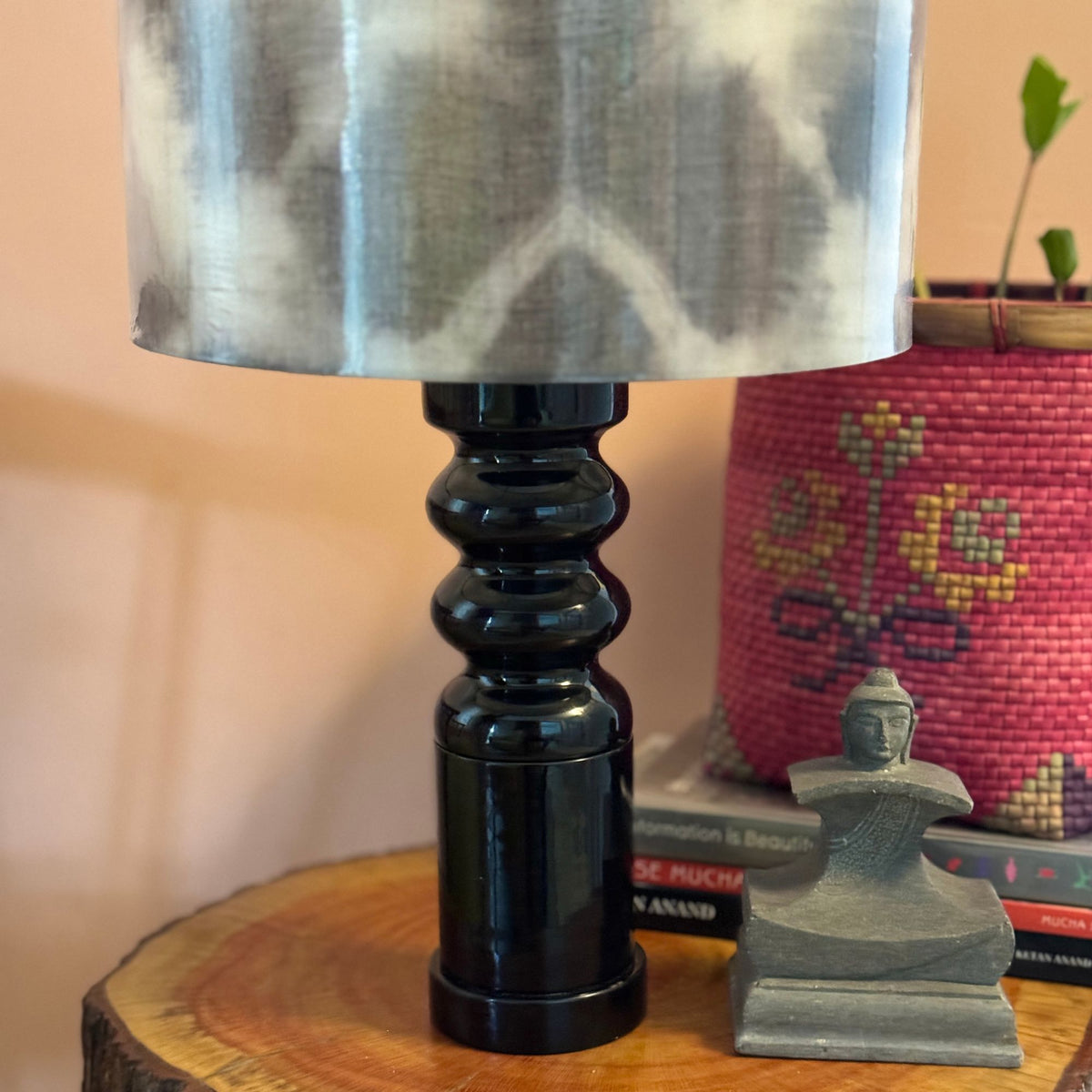 STHAMB BLACK ~ 12" BLACK SHIBORI SHADE