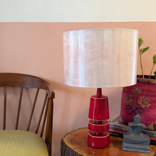 TRIKONE RED ~ 12" PINK SHIBORI SHADE