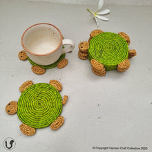 Load image into Gallery viewer, TURTLE COASTER green yellow

