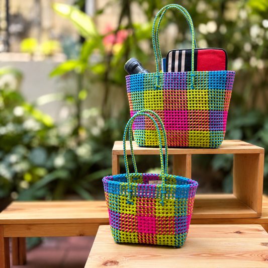 CHETTINAD MADRAS CHECKS BEACH BAGS 05