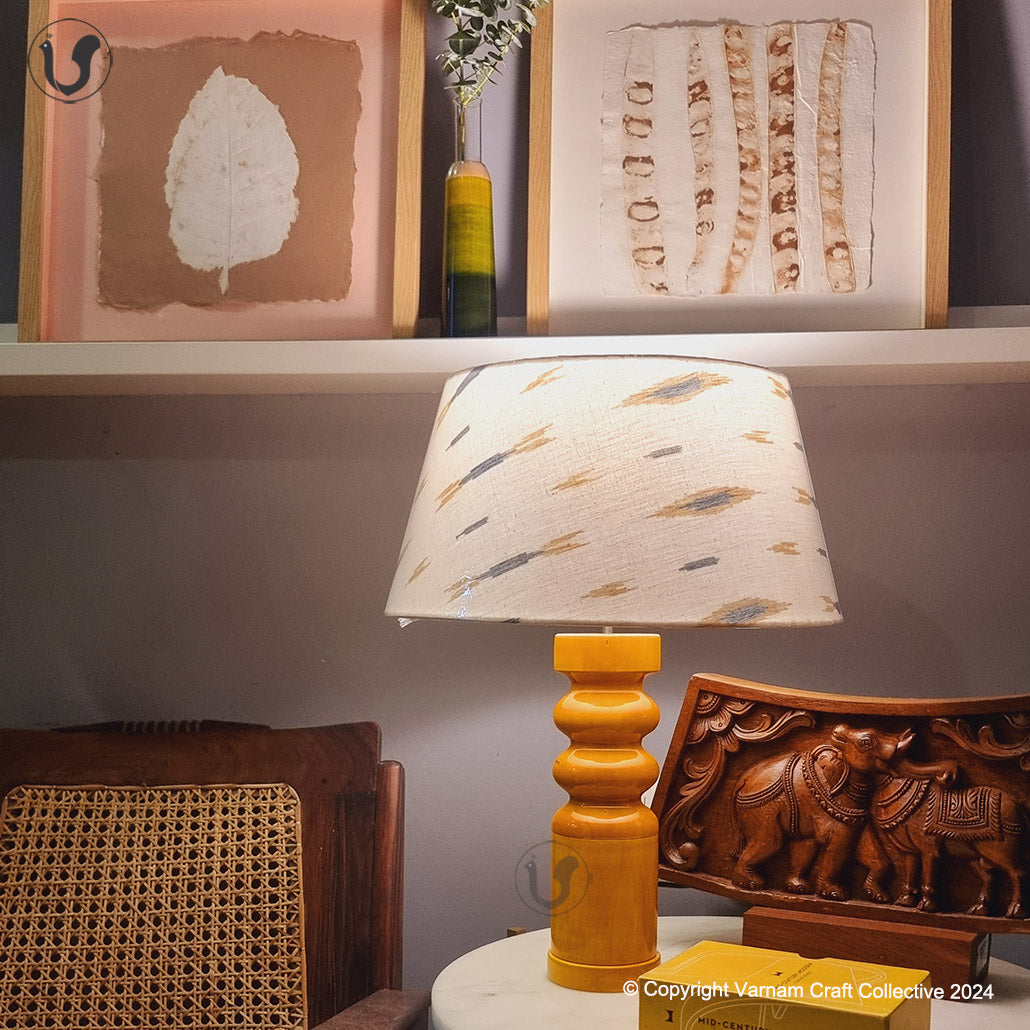 STHAMB Yellow ~ Blue Yellow Ikat Empire shade