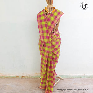 CHETTINAD CHECKS ~ green pink