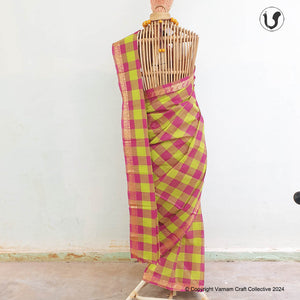 CHETTINAD CHECKS ~ green pink