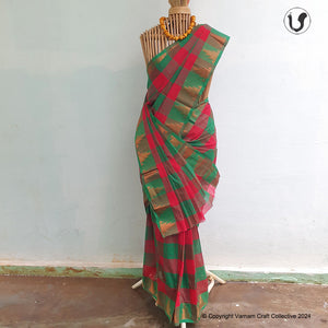 CHETTINAD CHECKS ~ red green