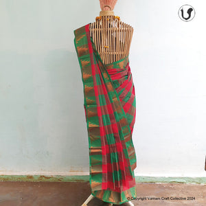 CHETTINAD CHECKS ~ red green