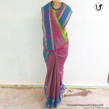 Load image into Gallery viewer, CHETTINAD ~ Fuschia stripes
