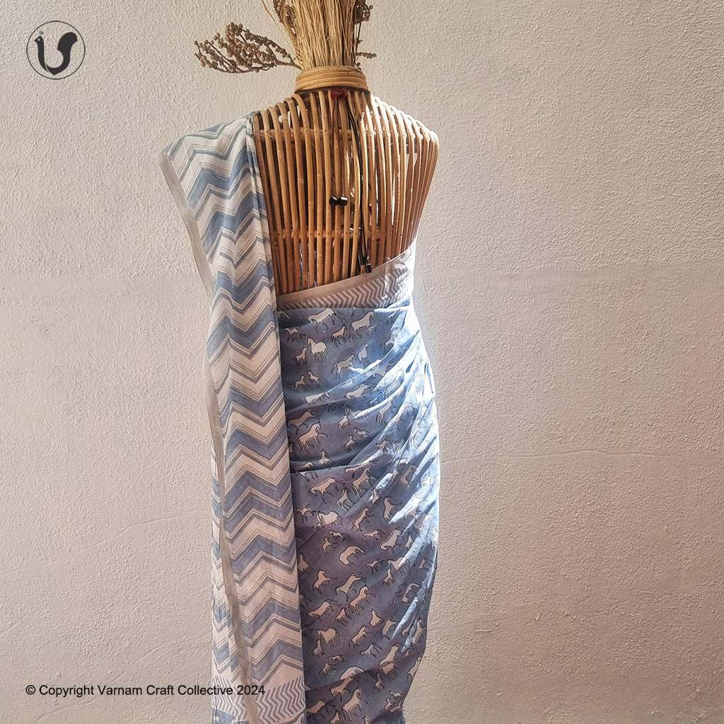 GALLOP Saree (Blue)