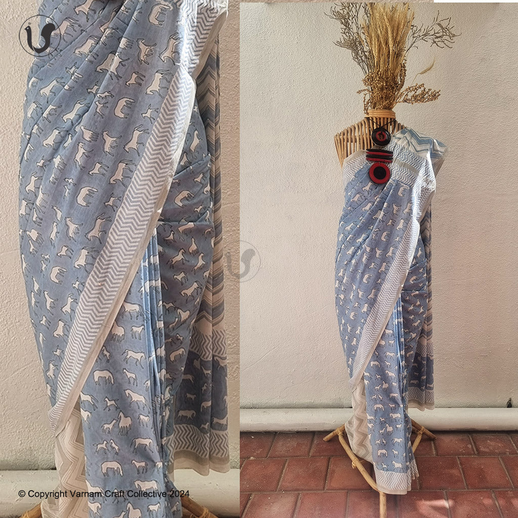 GALLOP Saree (Blue)