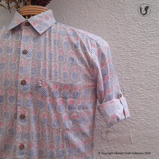 PINEAPPLES pink blue (full sleeves)