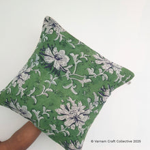 Load image into Gallery viewer, LINEN Green florals
