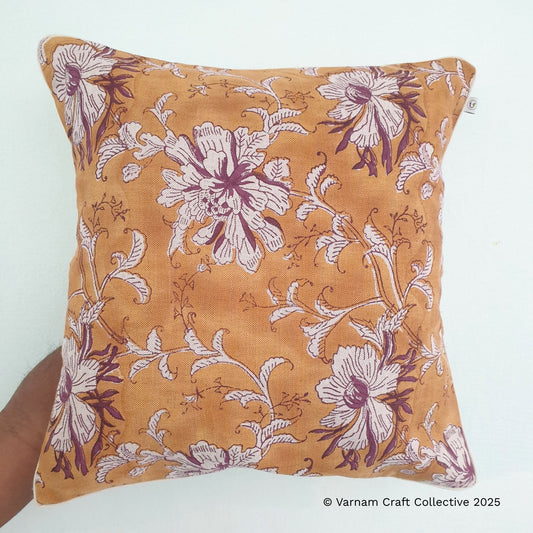 LINEN Orange florals