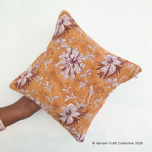 Load image into Gallery viewer, LINEN Orange florals
