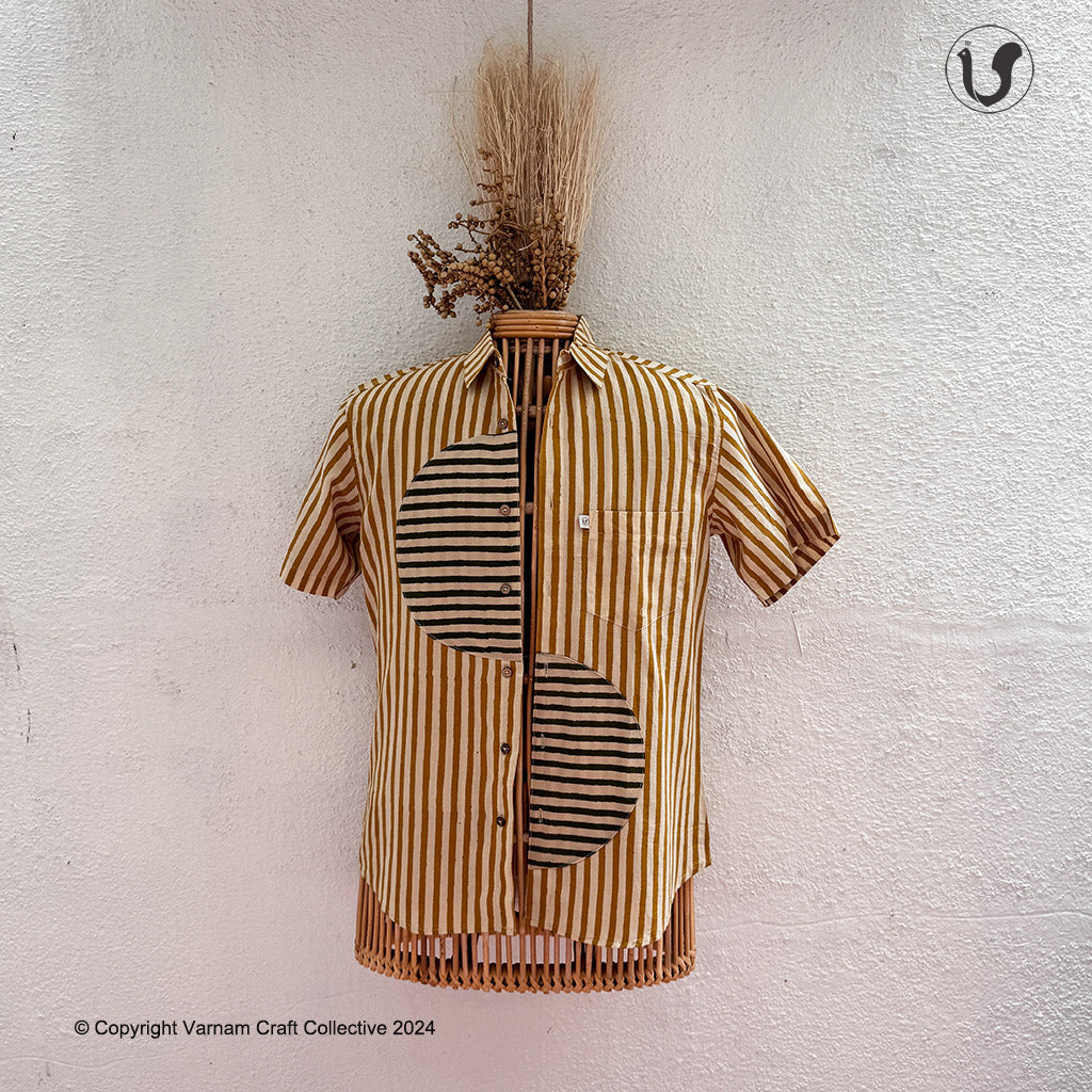 LINES IN YELLOW GREEN (Half Sleeves)