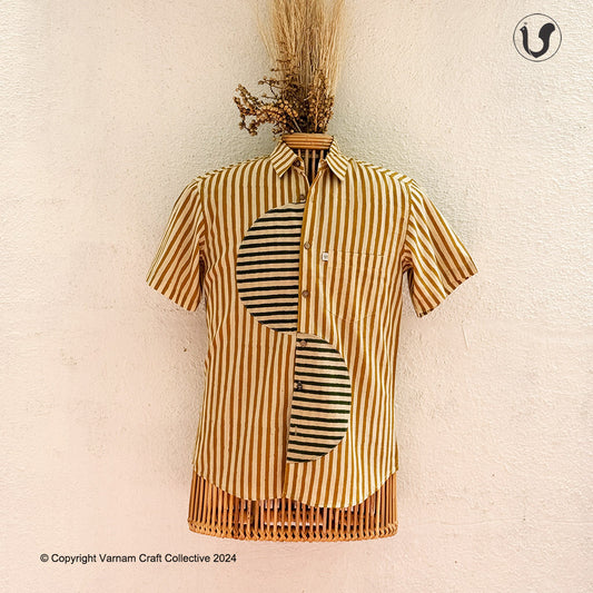 LINES IN YELLOW GREEN (Half Sleeves)