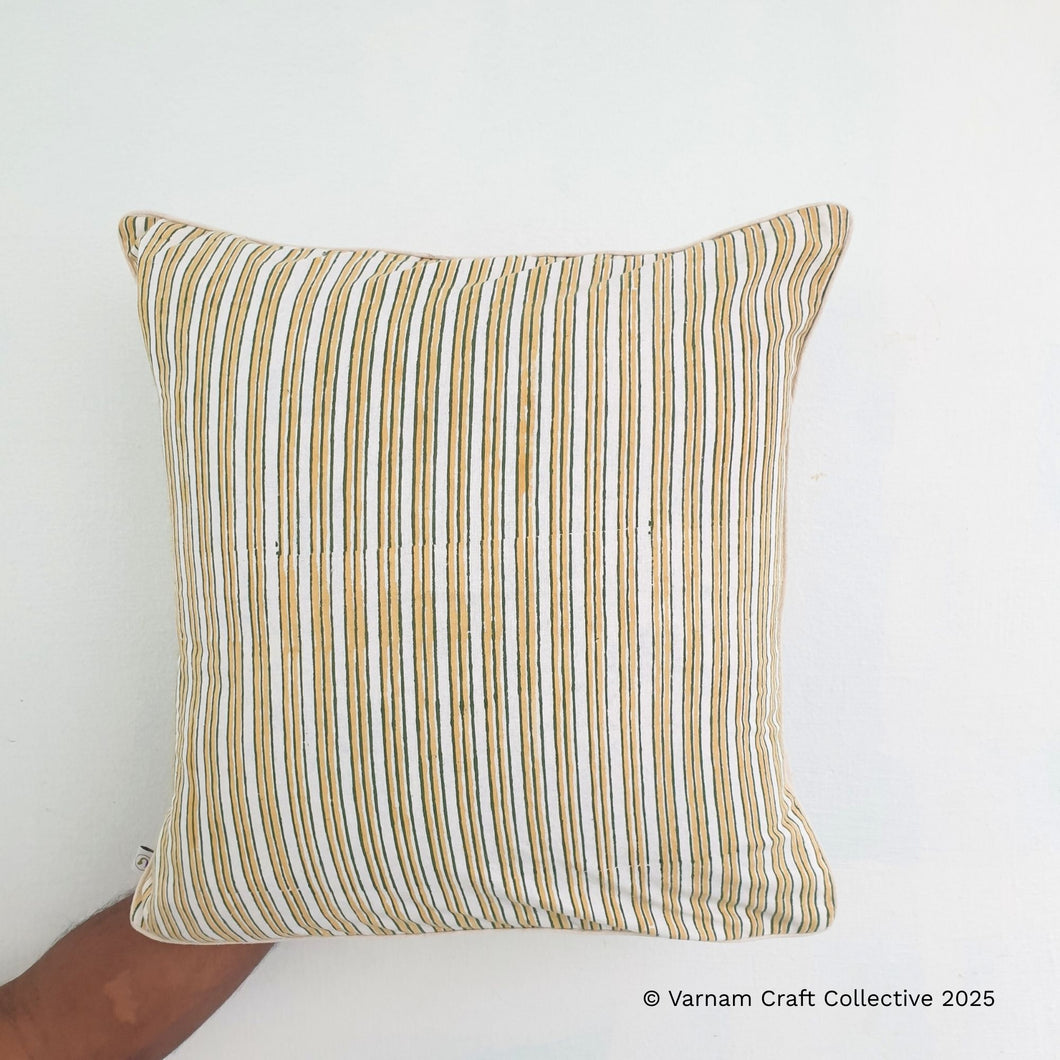 BLOCKPRINT IN STRIPES (yellow)