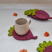 Load image into Gallery viewer, BEETROOT JUTE COASTER
