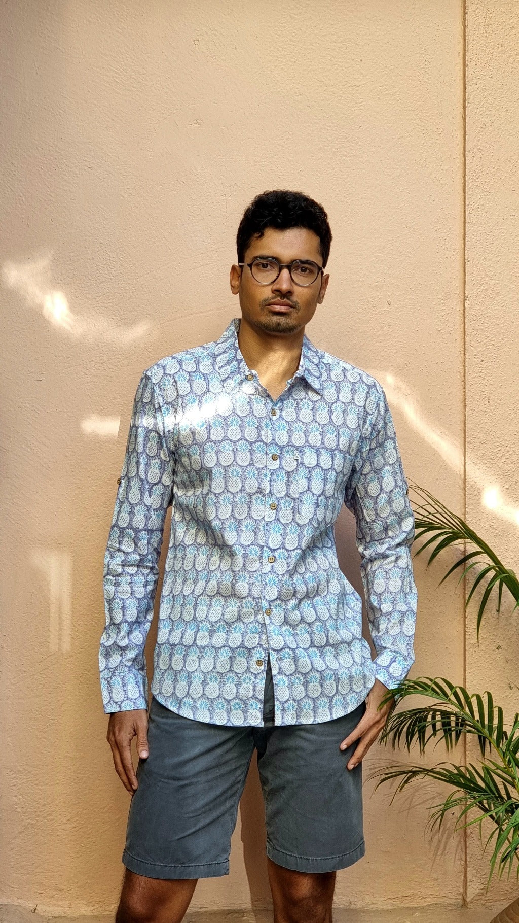 PINEAPPLES purple blue (full sleeves)