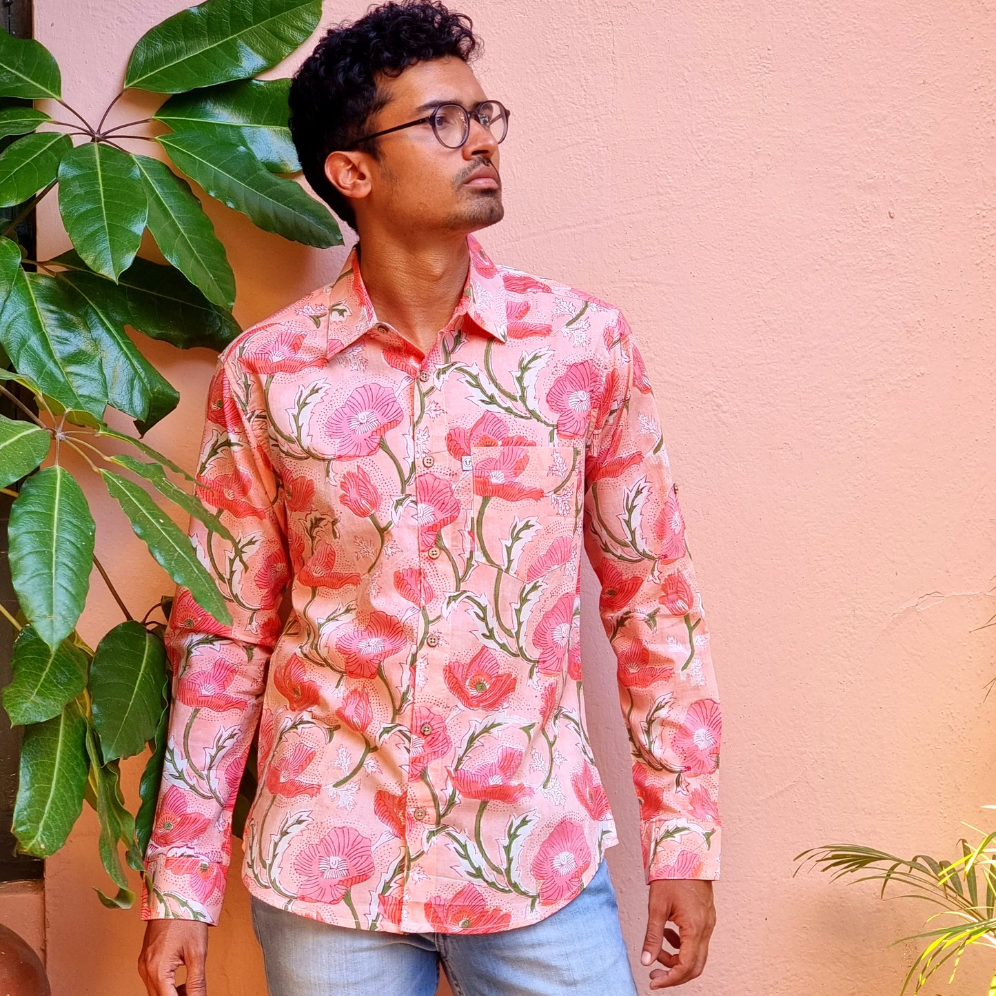 BAHAR in coral (full sleeves)