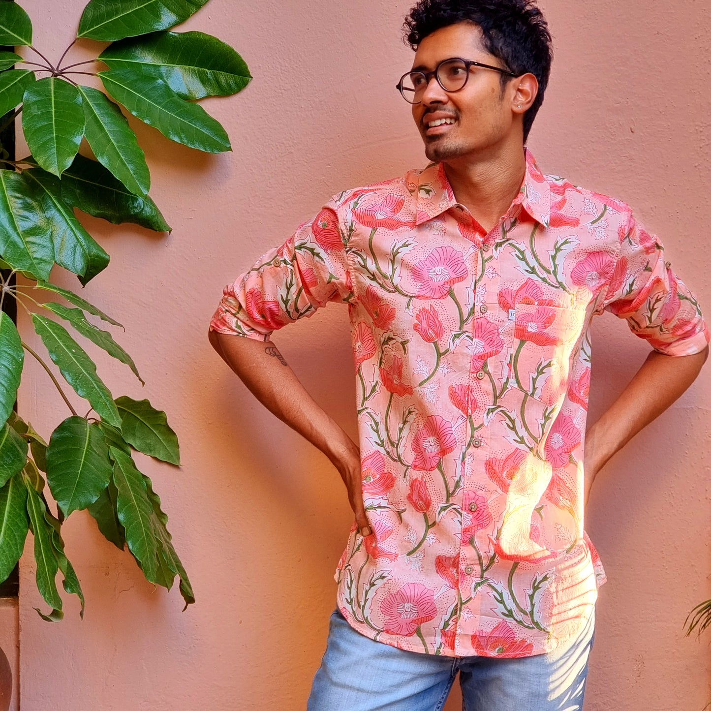 BAHAR in coral (full sleeves)