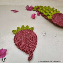 Load image into Gallery viewer, BEETROOT JUTE COASTER

