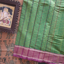Load image into Gallery viewer, CHETTINAD CHECKS ~ parrot green n pink
