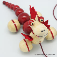 Load image into Gallery viewer, PUFF the magic dragon pull toy
