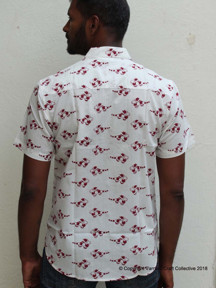 PUFF DRAGON in Red (half sleeves)