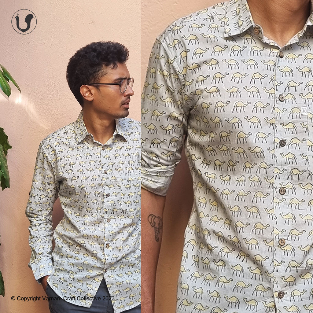 Camels in grey mustard (full sleeves)