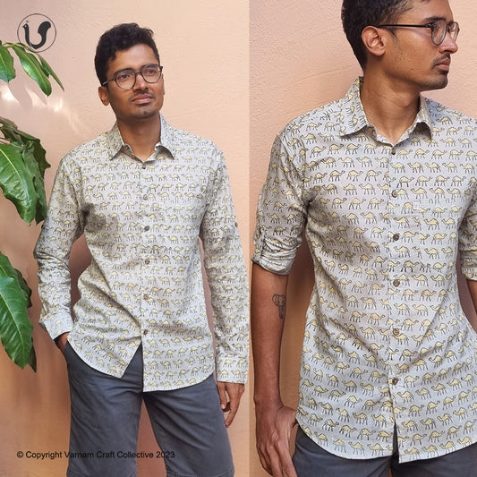 Camels in grey mustard (full sleeves)