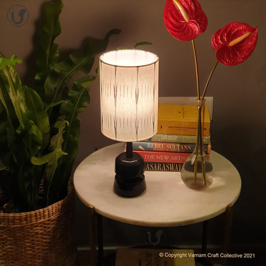 MINI TRIKONE Black ~ 6X8" BLACK RAIN IKAT