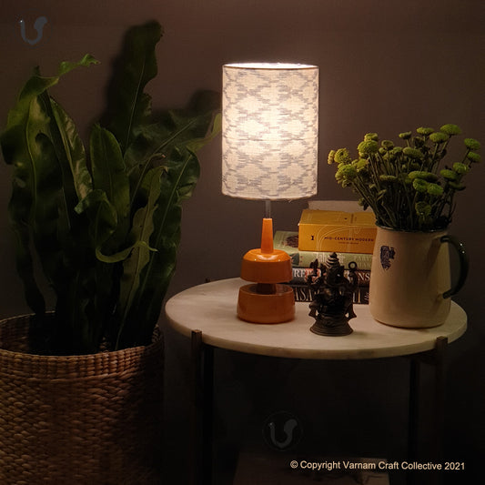 MINI TRIKONE Yellow ~ 6X8" BLUE PATTERN IKAT