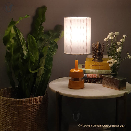 MINI TRIKONE Yellow ~ 6X8" BROWN RAIN IKAT