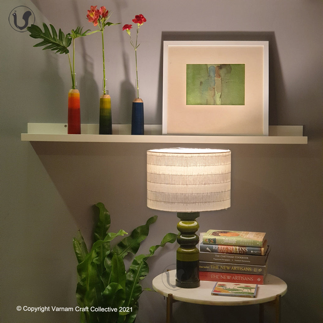 STHAMB Green  ~ 12" Black Stripes IKAT