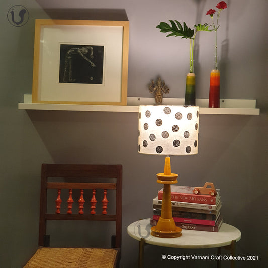 VILLAKKU BASE Mustard ~ 10" Black Polka