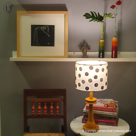 VILLAKKU BASE Mustard ~ 10" Black Polka