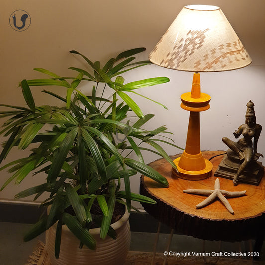 VILLAKKU BASE Mustard ~ Grey Brown Ikat cone