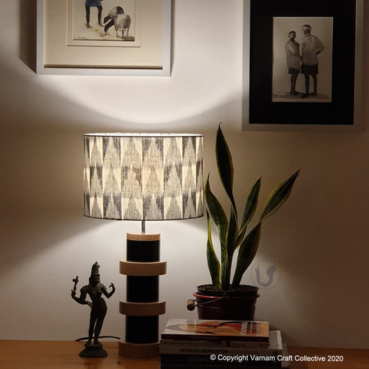 DOMUS Black ~ 12" black-grey IKAT