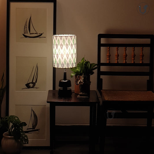 MINI TRIKONE ~ 6X8" Grey Green IKAT