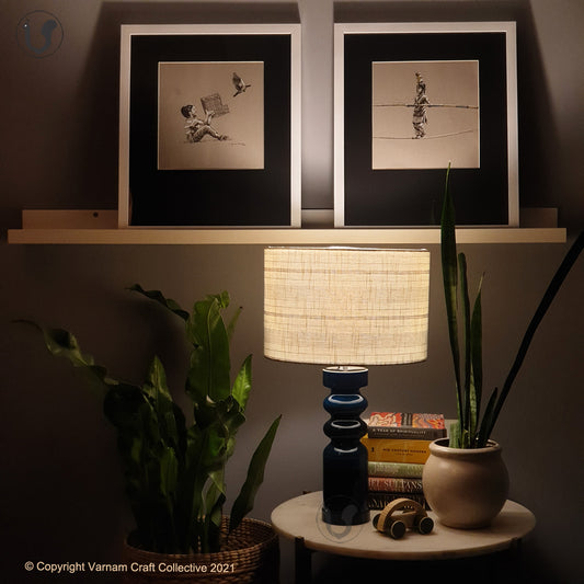 STHAMB Blue  ~ 12" B&W STRIPES SHADE