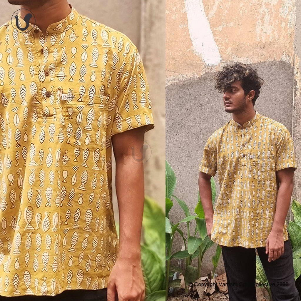 MATSYA in lime green (short kurta)